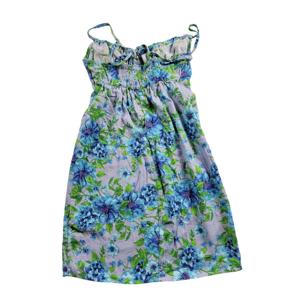 Wild Fable Floral Smocked Mini Dress Blue Purple Green Size XS NWT